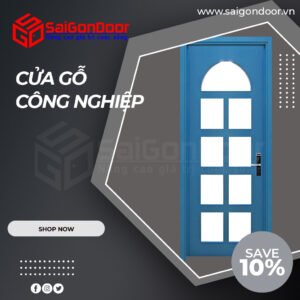 Mẫu cửa gỗ công nghiệp giá rẻ SaiGonDoor