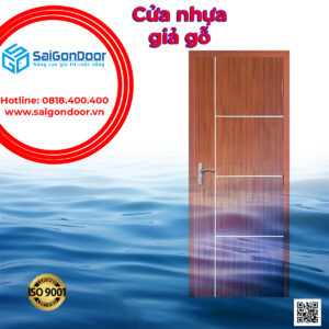Mẫu cửa nhựa giả gỗ SaiGonDoor